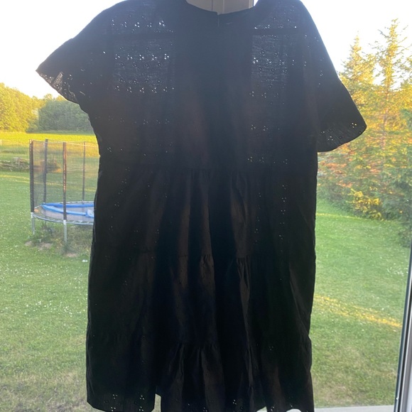 Pretty Little Thing Short Black Eyelet Dress - Picture 2 of 5